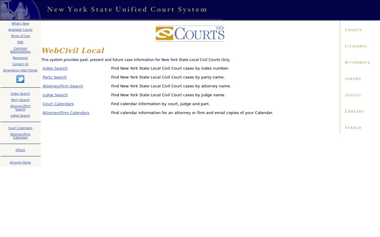 Southold resident lookup court index at New York WebCivil Local